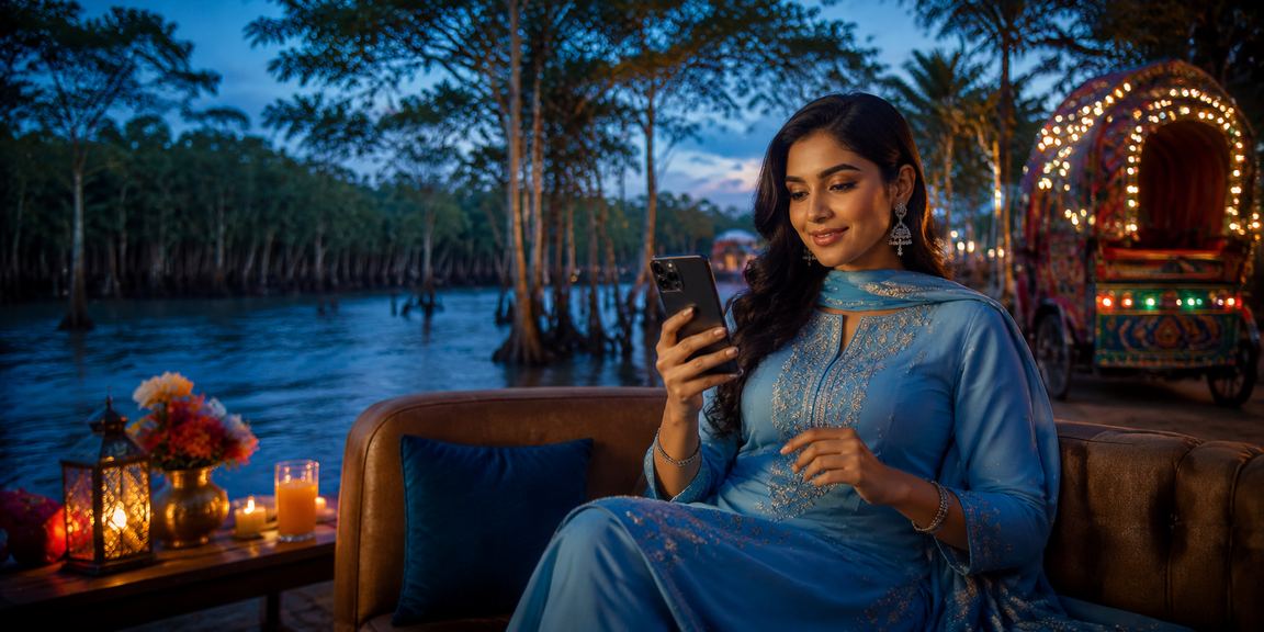 ঢাকায় সালোয়ার কামিজ পরে মোবাইলে lbp6030w - এ টাকা জমা দিচ্ছেন ব্যবহারকারী